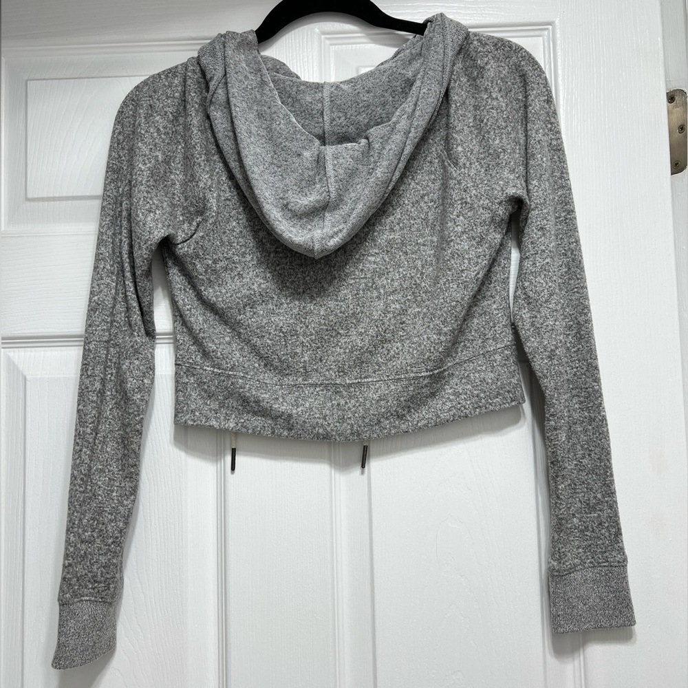 Cropped Lightweight Full Zip Hoodie - Picture 3 of 4